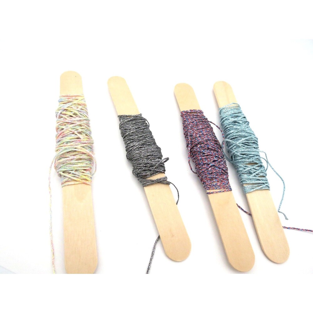 Kreinik Metallic Iron-On No Stitch Thread Sampler 4x6 grs #16 Braid